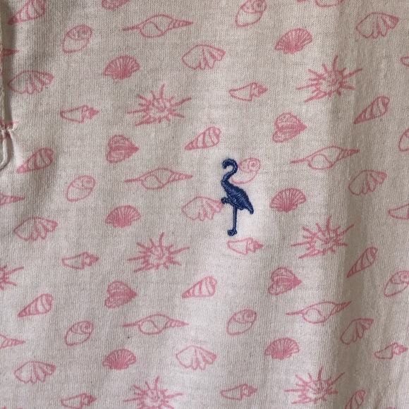 NWT, Tailorbyrd, White & Pink Print, Men’s Polo - Picture 2 of 6